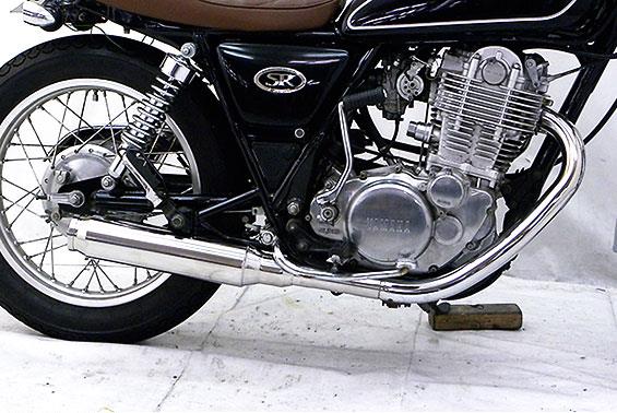 楽天市場】SR400キャブ車 US-W900タイプマフラー スリップオンタイプ