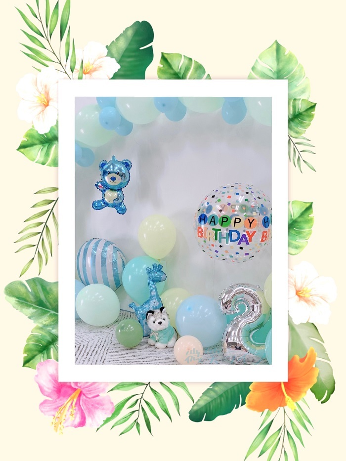 楽天市場】誕生日 飾り付けバルーン クマちゃンバールン アーチ セット