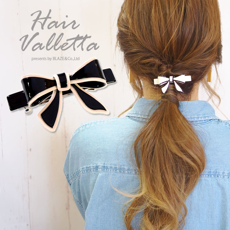 楽天市場】バレッタ 立体 リボン モチーフ BLAZE ヘアアクセサリー