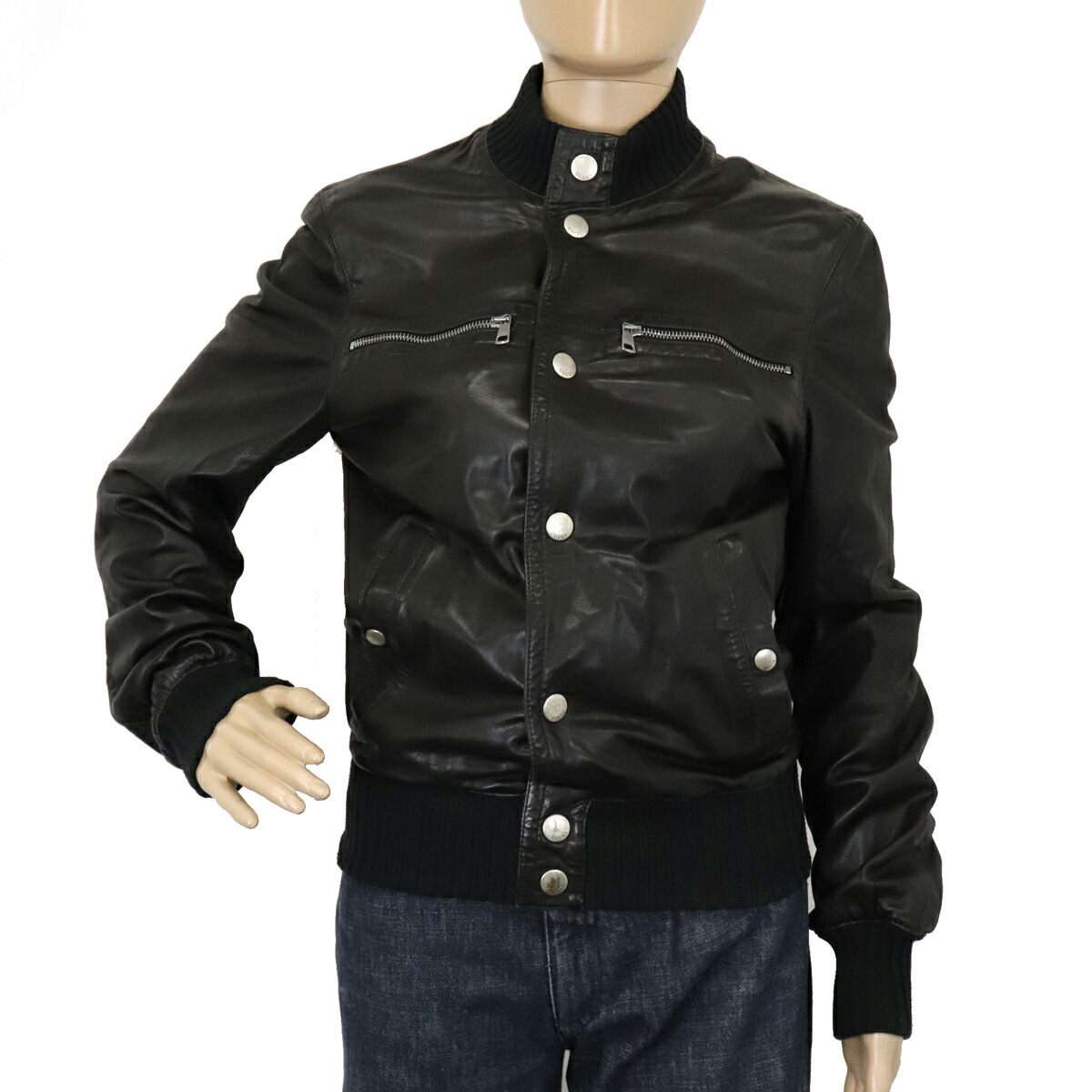 楽天市場】GUCCI グッチ シェリーライン ボンバージャケット レザー