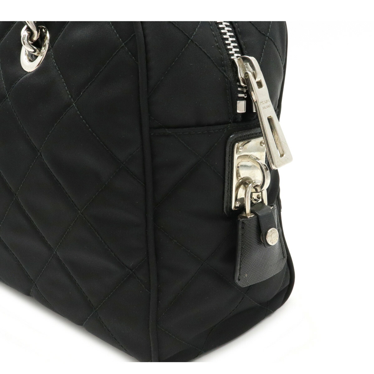 楽天市場】【バッグ】PRADA プラダ キルティング チェーントートバッグ