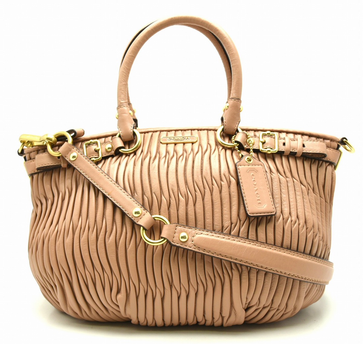 楽天市場】【バッグ】COACH コーチ マディソン ギャザード レザー