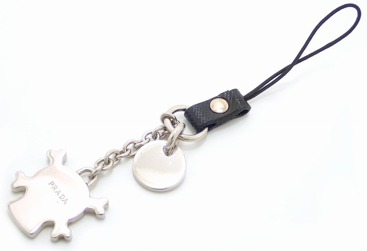 楽天市場】【未使用品】PRADA プラダ チャーム 携帯ストラップ スカル