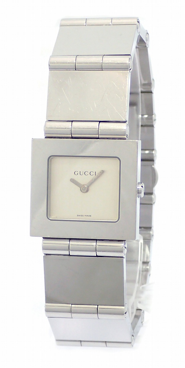 楽天市場】【ウォッチ】GUCCI グッチ スクエア シルバー文字盤