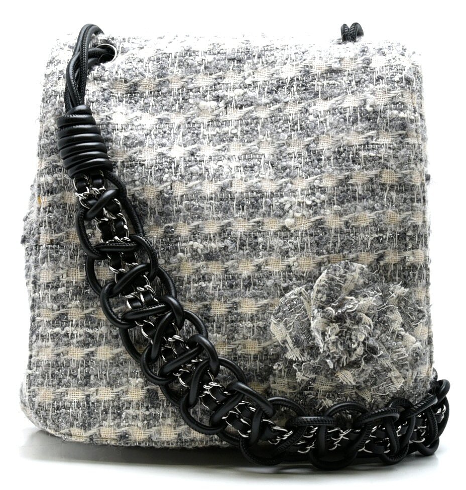 楽天市場】【バッグ】CHANEL シャネル カメリア ツイード チェーン