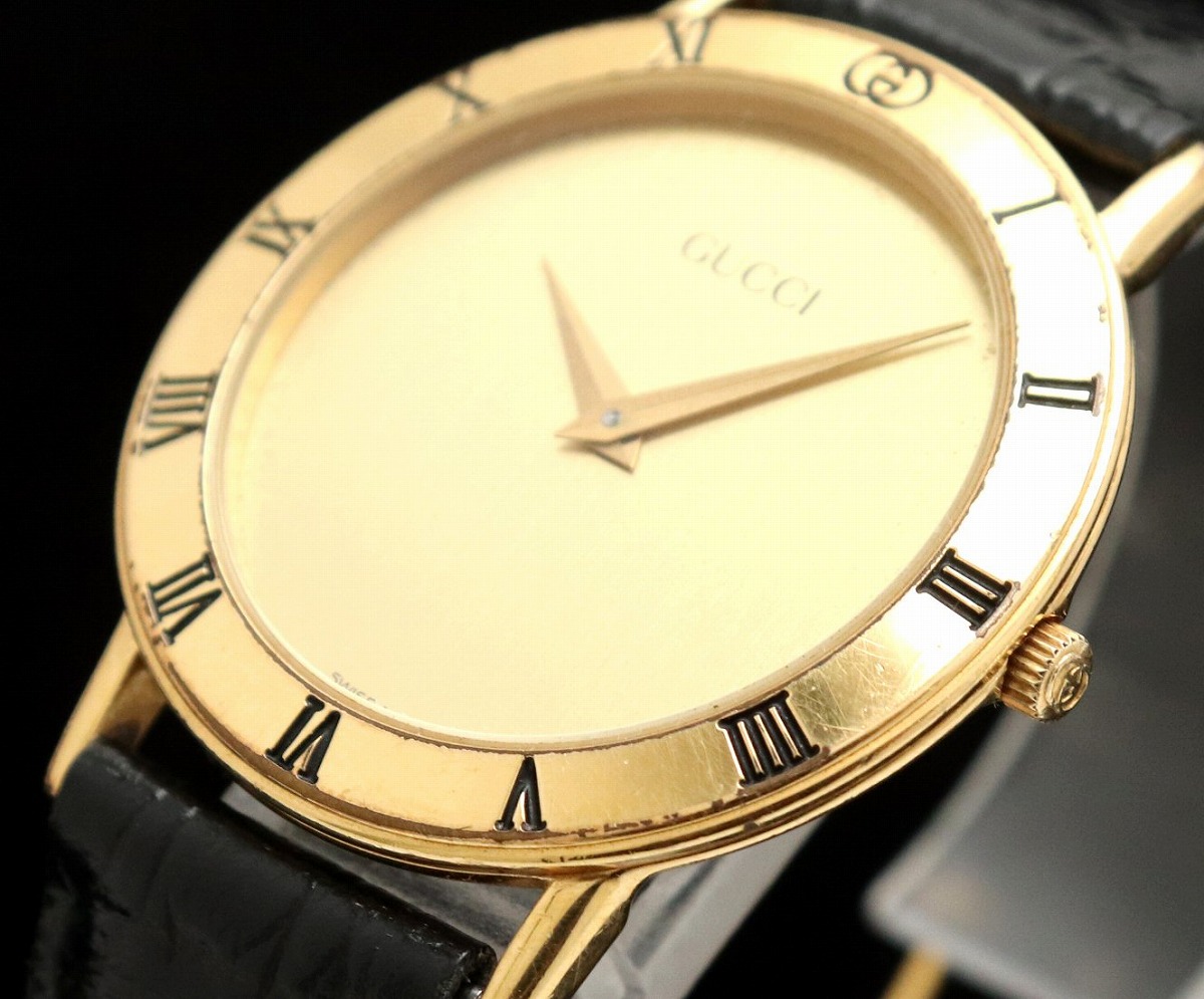 楽天市場】【ウォッチ】GUCCI グッチ ゴールド文字盤 GP ゴールド