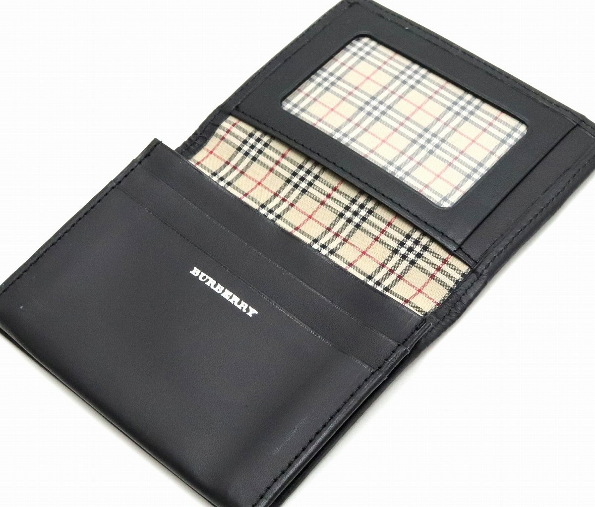 楽天市場】BURBERRY バーバリー レザー ナイロン カードケース パス