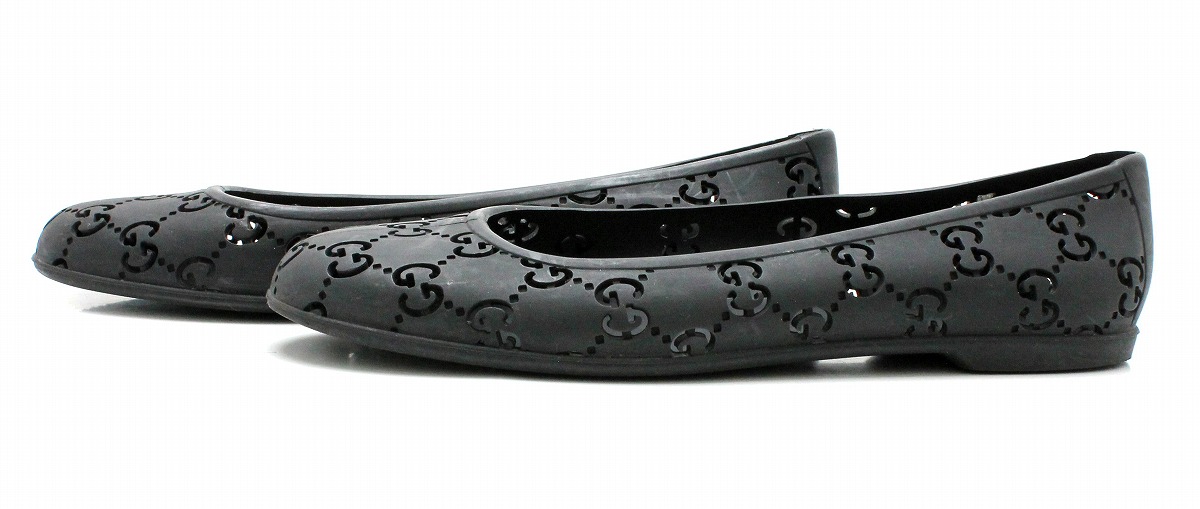 楽天市場】【靴】GUCCI グッチ パンプス ラバー フラットシューズ