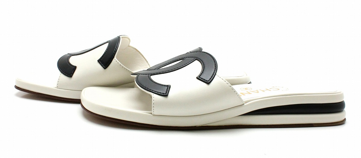 楽天市場】【靴】CHANEL シャネル サンダル サンダル レザー ココ