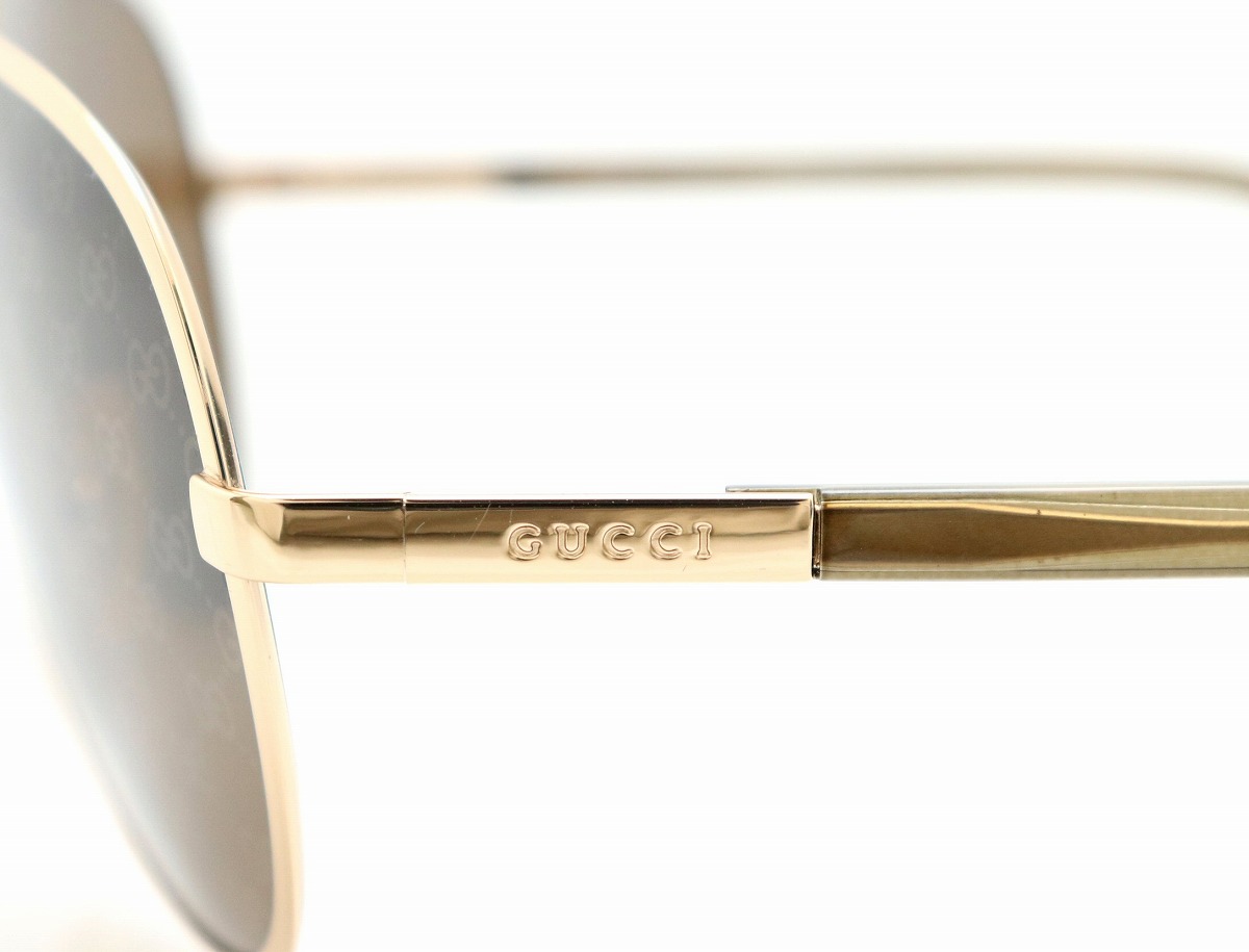 楽天市場】GUCCI グッチ GGロゴ サングラス ブラウンスモーク カーキ