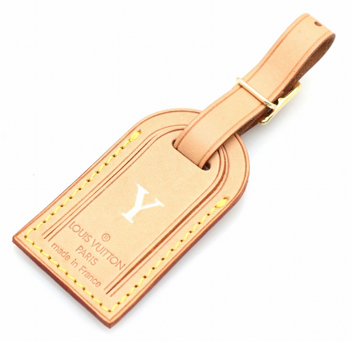 楽天市場】LOUIS VUITTON ルイ ヴィトン レザー ネームタグ ナチュラル
