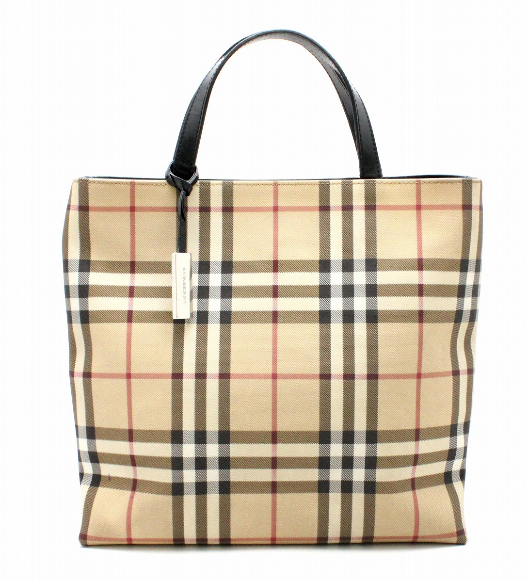 akp様】Burberry バーバリーロンドンノバチェックPVCトートバック②
