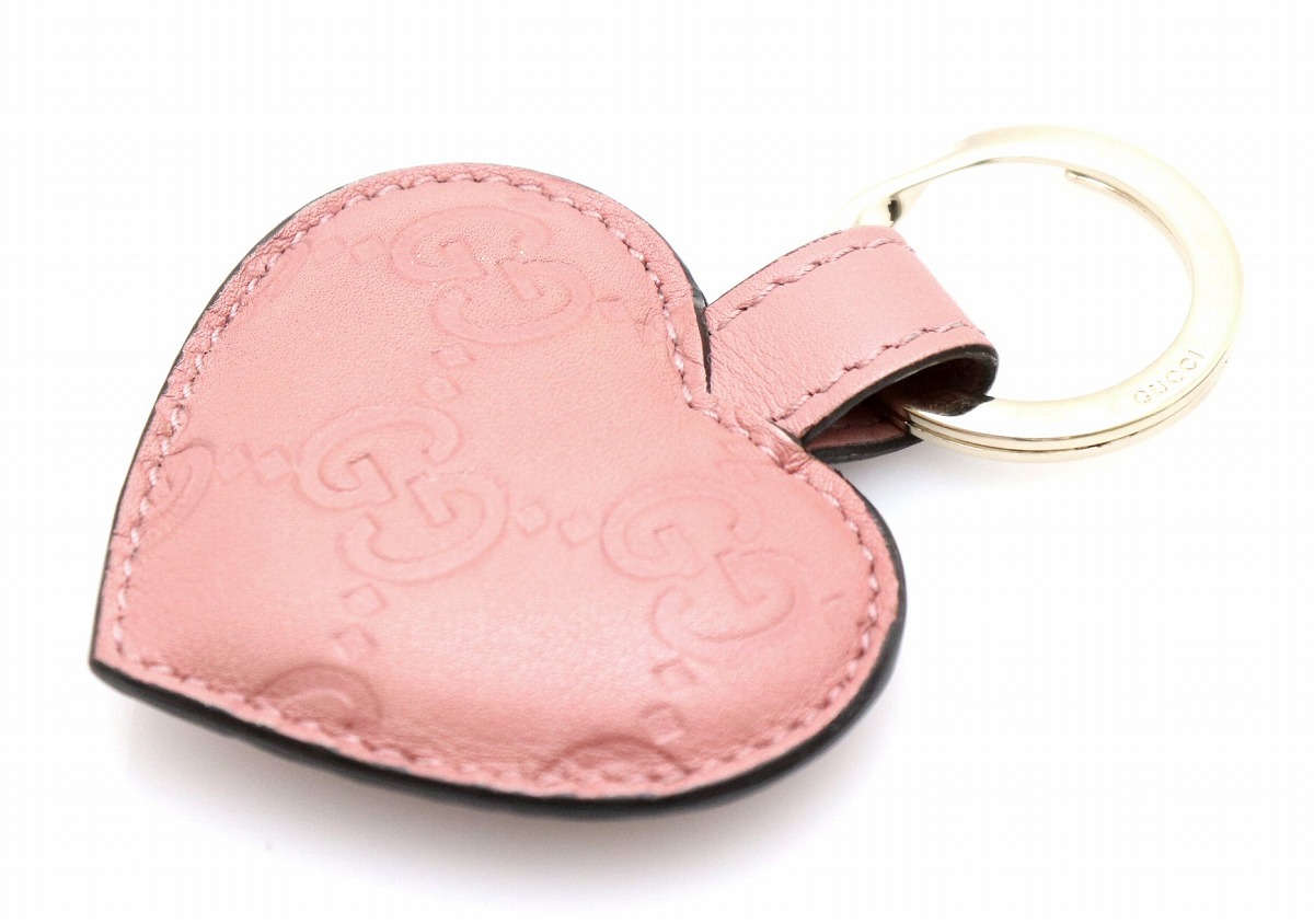 楽天市場】GUCCI グッチ グッチシマ ハート チャーム レザー