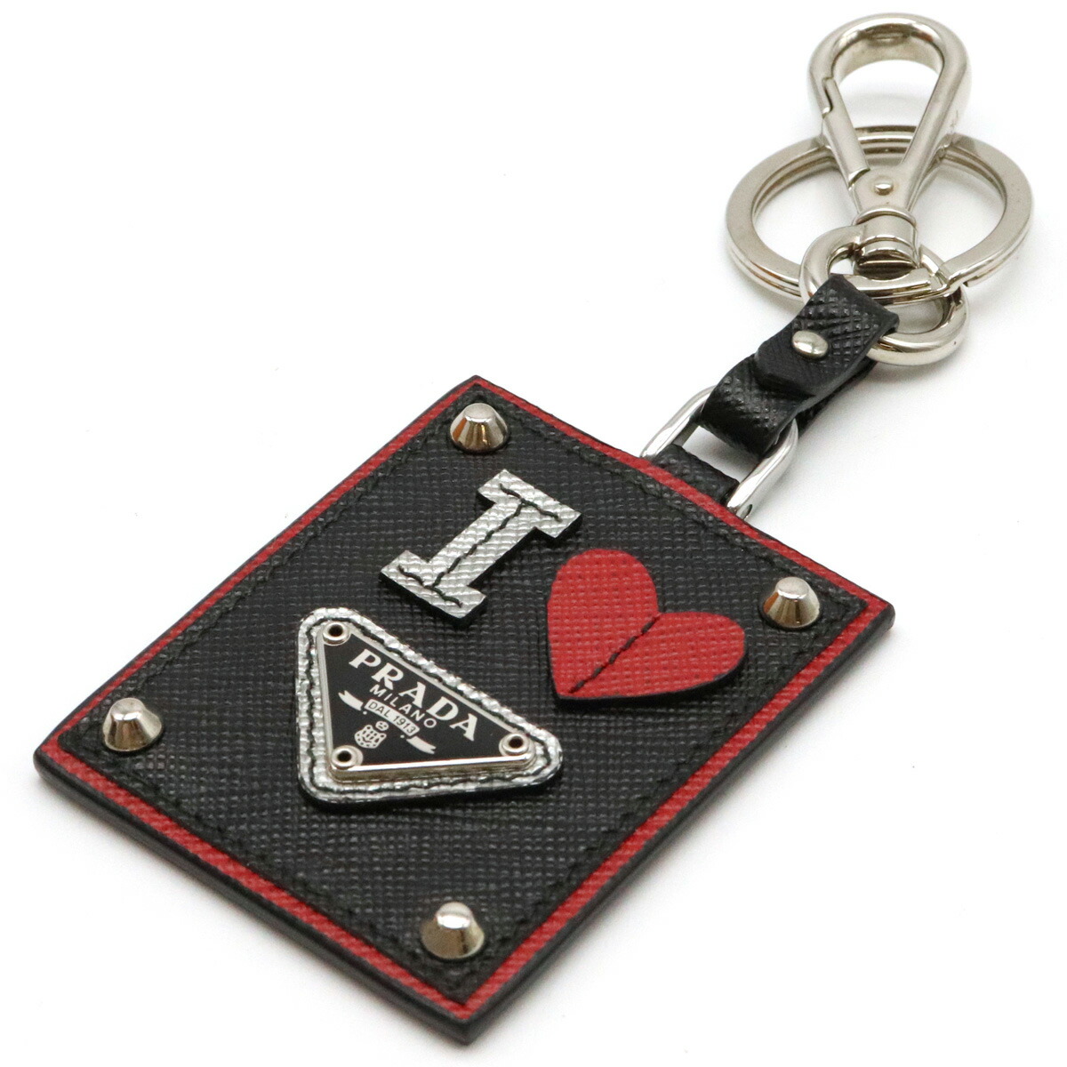 楽天市場】PRADA プラダ ロゴ I LOVE PRADA ハート キーホルダー