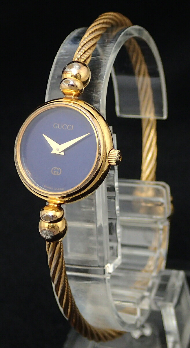 楽天市場】【ウォッチ】GUCCI グッチ バングルウォッチ ブルー文字盤