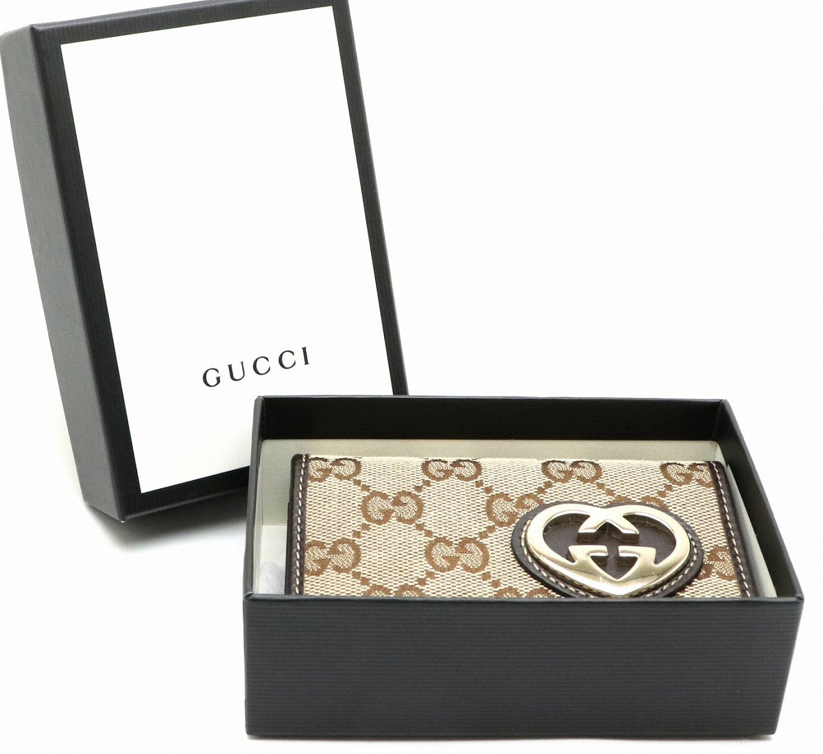 楽天市場】【財布】GUCCI グッチ GGキャンバス LOVELY ラブリー ハート