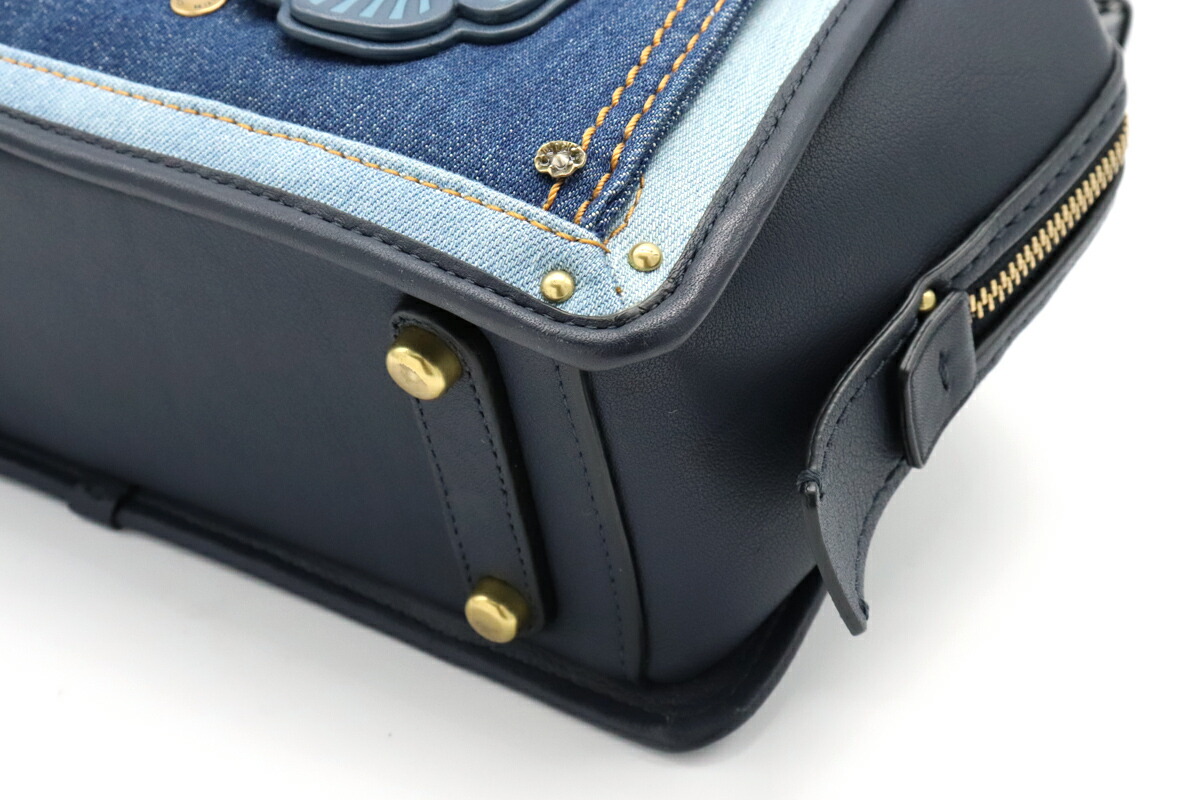 楽天市場】【バッグ】COACH コーチ レザー デニム ハンドバッグ 2way