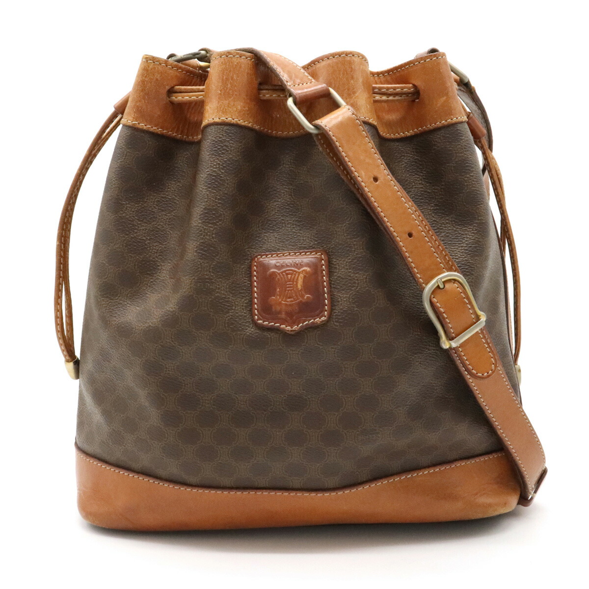 楽天市場】【バッグ】CELINE セリーヌ マカダム柄 巾着バッグ