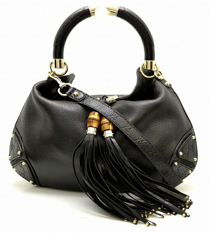 楽天市場】【バッグ】GUCCI グッチ バンブー インディ レザー