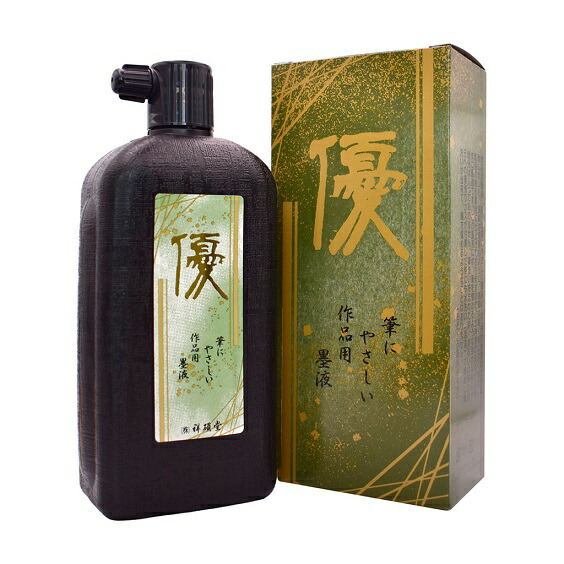 楽天市場】祥碩堂 墨液 優 500ml 【磨り墨 本膠 高級油煙 紫紺系 書道