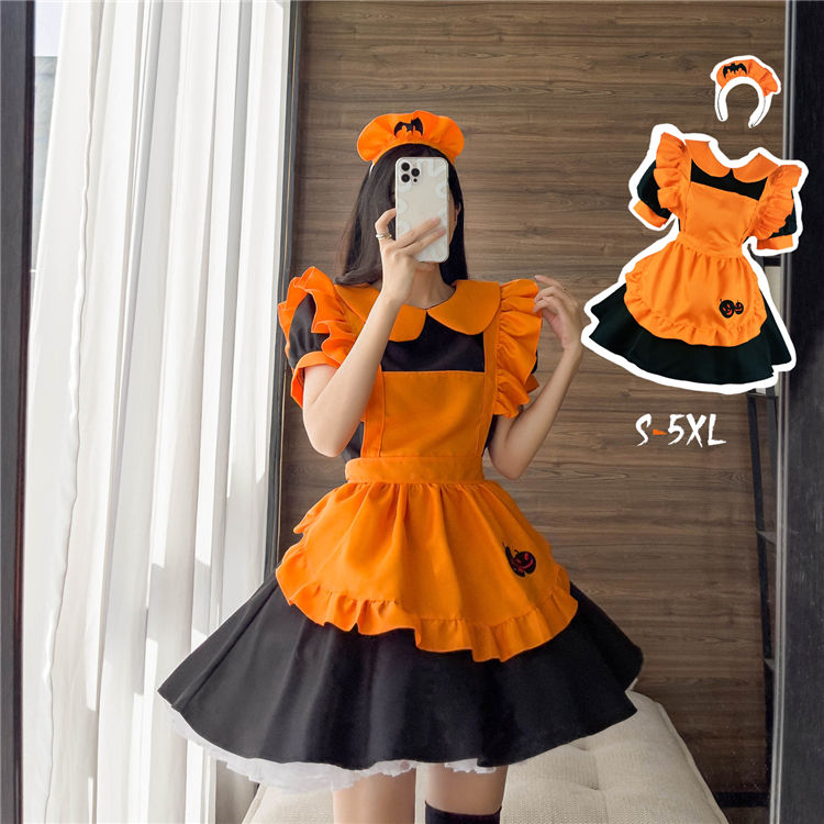 楽天市場】ハロウィン コスプレ メイド服 カボチャ 仮装 衣装 女性