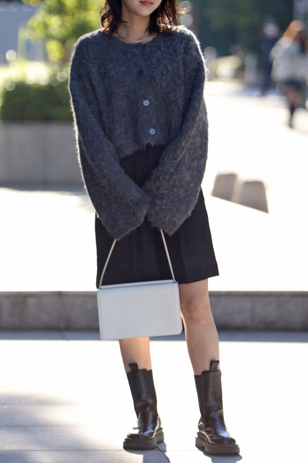 楽天市場】クロップドループヤーンニットカーディガン 88-003135