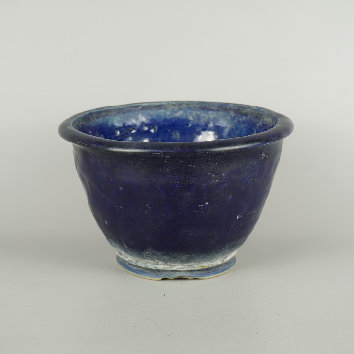 楽天市場】【中古】 盆栽鉢 常滑 秀峰 中型 長辺 約 21.5cm 丸鉢 外縁