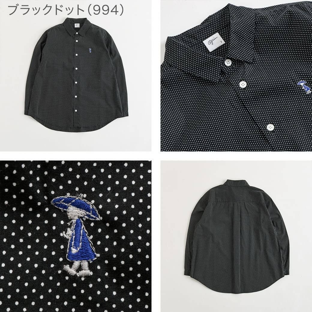 楽天市場】グリン grin ブロード雨の日刺繍ラウンドシャツ 秋冬 8245T