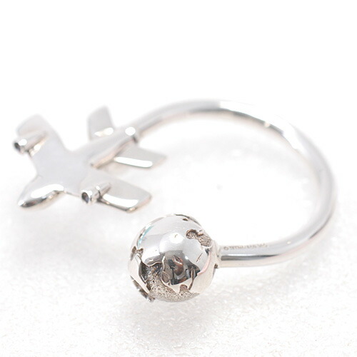 ティファニー S品 925 地球＆飛行機 キーリング/キーホルダー