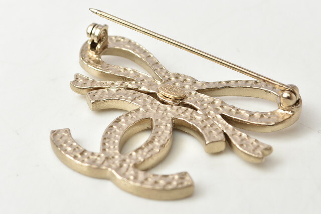 楽天市場】シャネル ブローチ CHANEL ピンブローチ リボンモチーフ