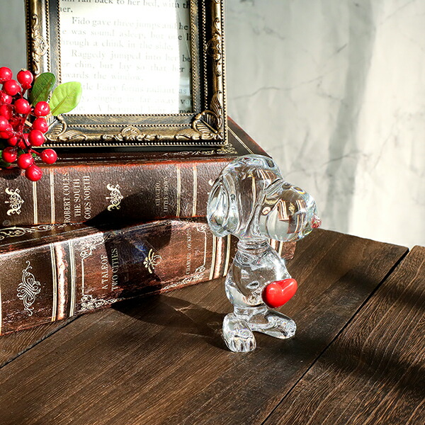 楽天市場】【新品】 バカラ スヌーピー ハート フィギュア クリスタル