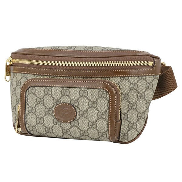 楽天市場】【未使用品】 グッチ ボディバッグ GG ラージ ベルトバッグ