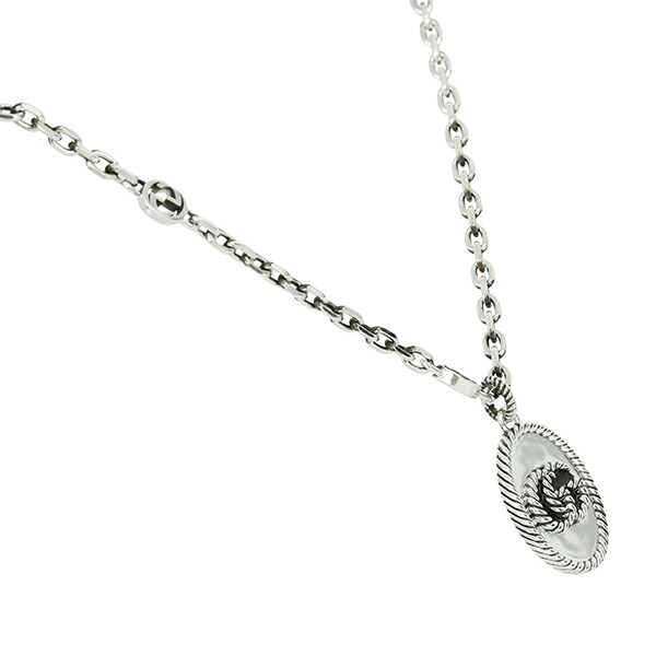 楽天市場】【新品】 グッチ ネックレス ダブルGロゴ オーバルプレート