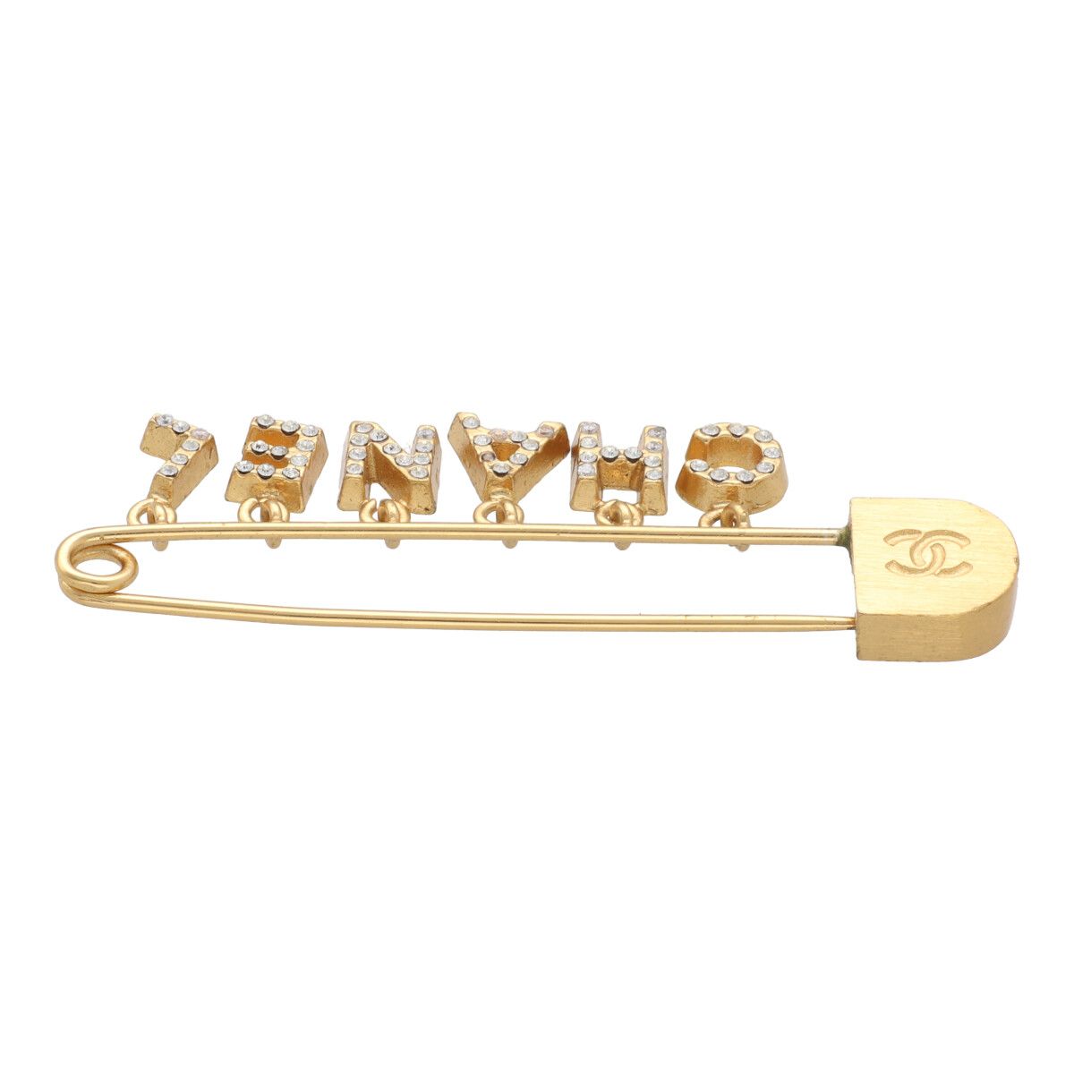 楽天市場】【中古】 CHANEL シャネル ブローチ 01P ロゴ ライン