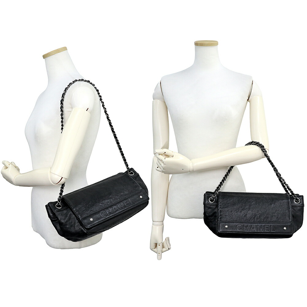 楽天市場】【中古】シャネル CHANEL ロゴ フラップ チェーン