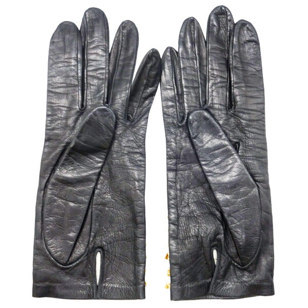 売切価格】シャネル/手袋/レザーグローブ/ゴールド/ココマーク/7