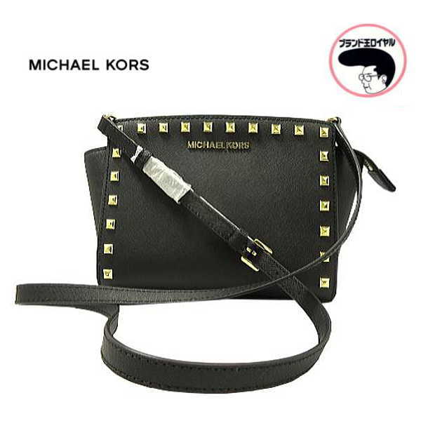 Michael Kors メッセンジャーバッグ オリーブグリーン スタッズ付き