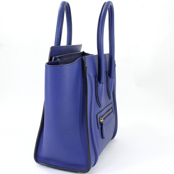 楽天市場】セリーヌ ラゲージ マイクロショッパー ハンドバッグ 青