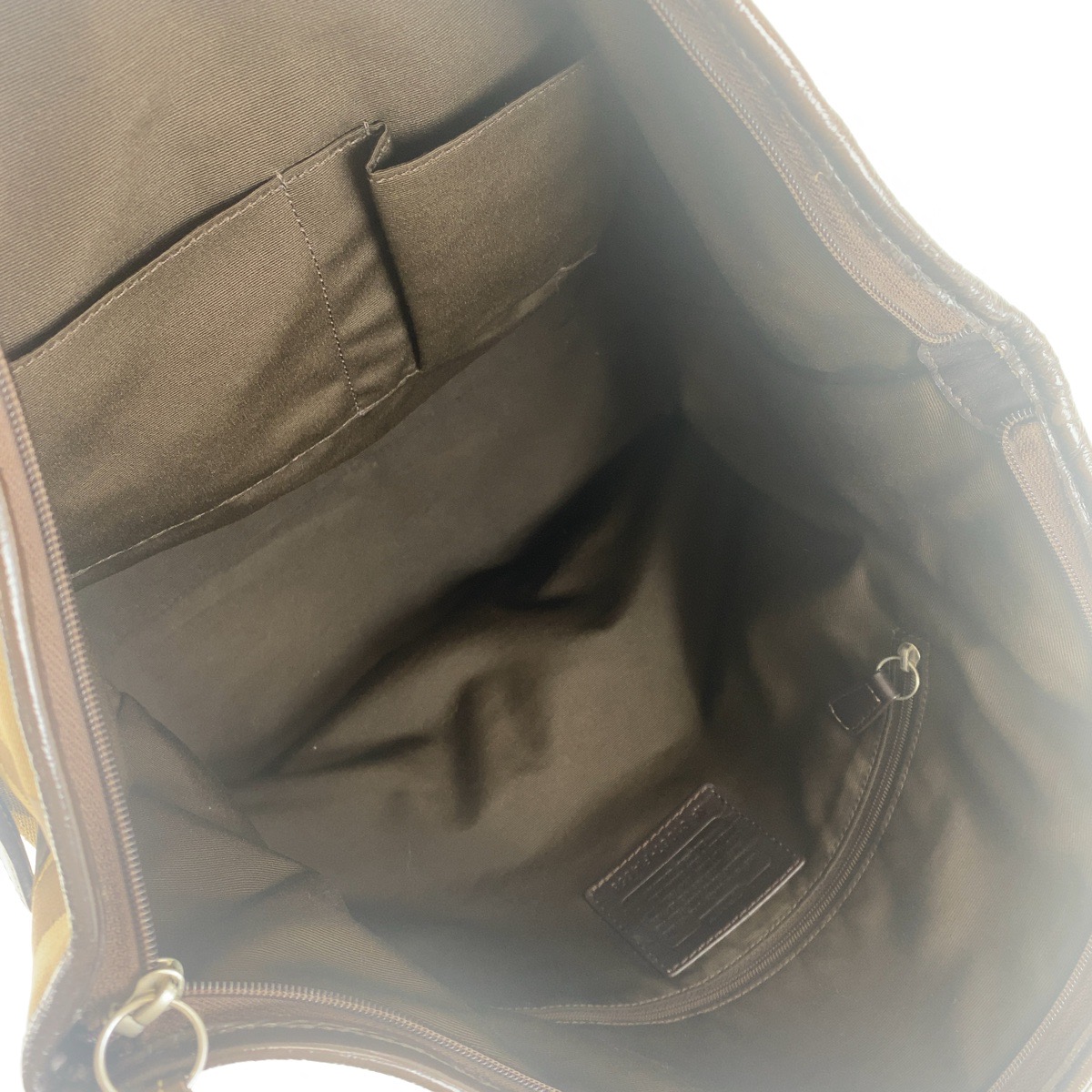 楽天市場】COACH コーチ シグネチャー ブラウン ベージュ シルバー金具