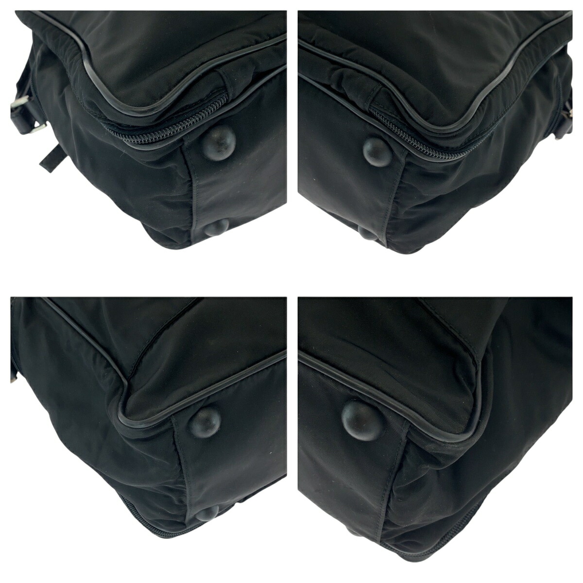 楽天市場】美品 PRADA プラダ テスート 三角ロゴプレート ブラック 黒