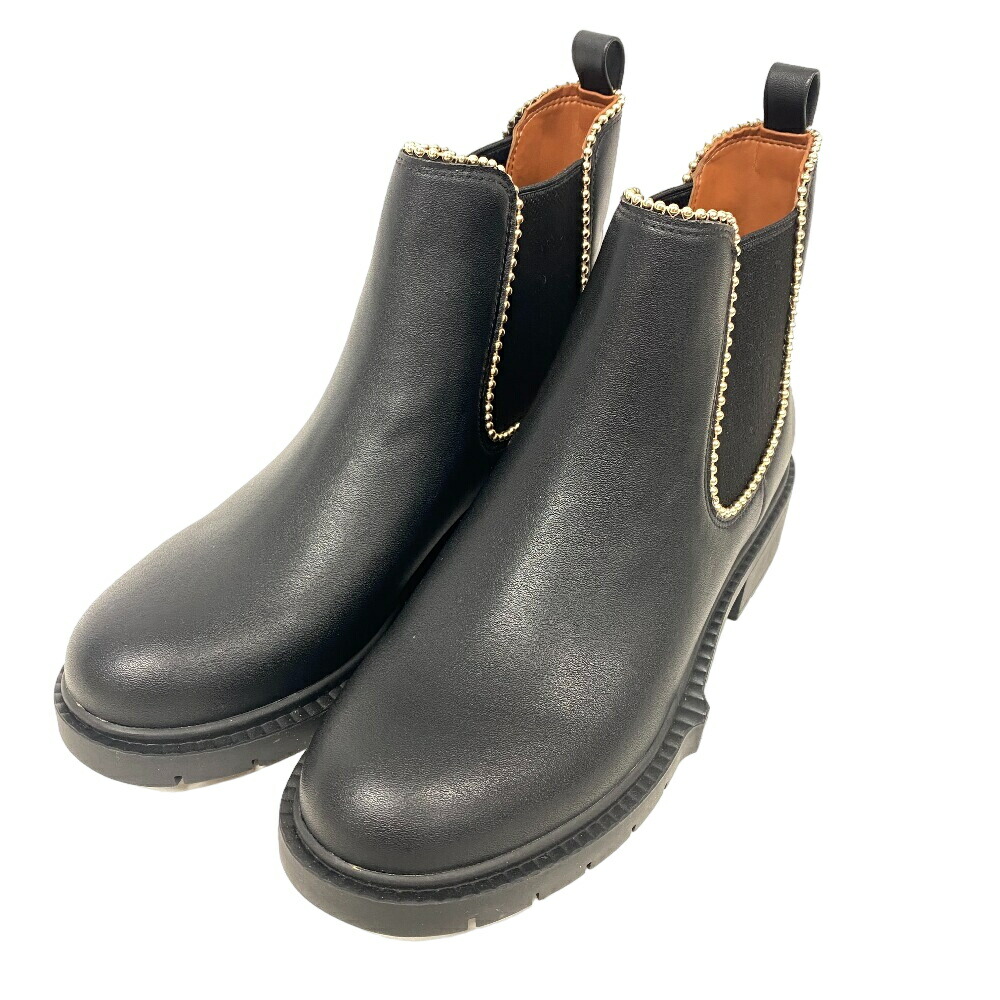 楽天市場】COACH/コーチ LEVY LTHR BOOTIE サイドゴアブーツ 371/2