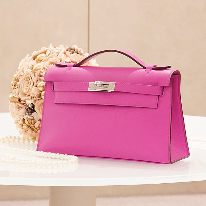 楽天市場】エルメス ポシェットケリー スイフト マグノリア シルバー