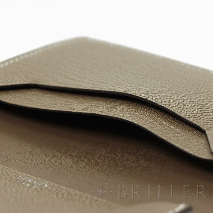 楽天市場】エルメス ベアン カードケース シェーブル エトゥープ