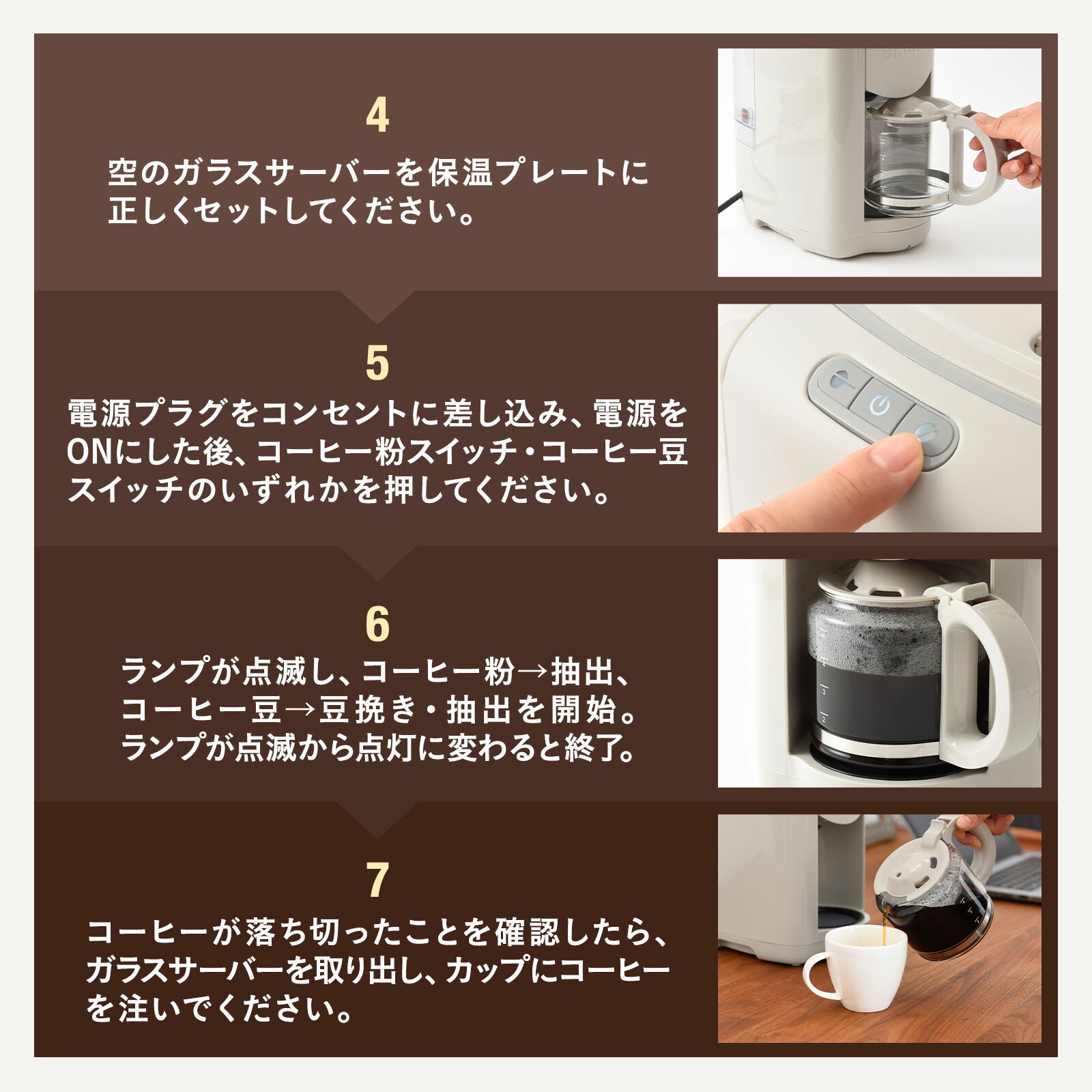 楽天市場】【BRUNO 公式】 コーヒーメーカー ミル付き 全自動 BRUNO