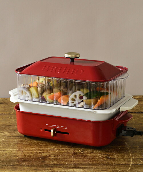 楽天市場】【公式】BRUNO コンパクトホットプレート用スチーマー(1段