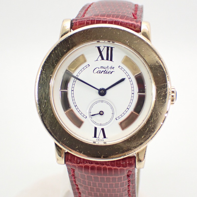 楽天市場】カルティエ【CARTIER】マスト ロンド ヴェルメイユGPレザー
