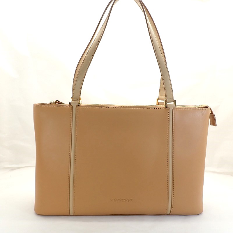 楽天市場】バーバリー【BURBERRY】レザートートバッグベージュ＊KU4061