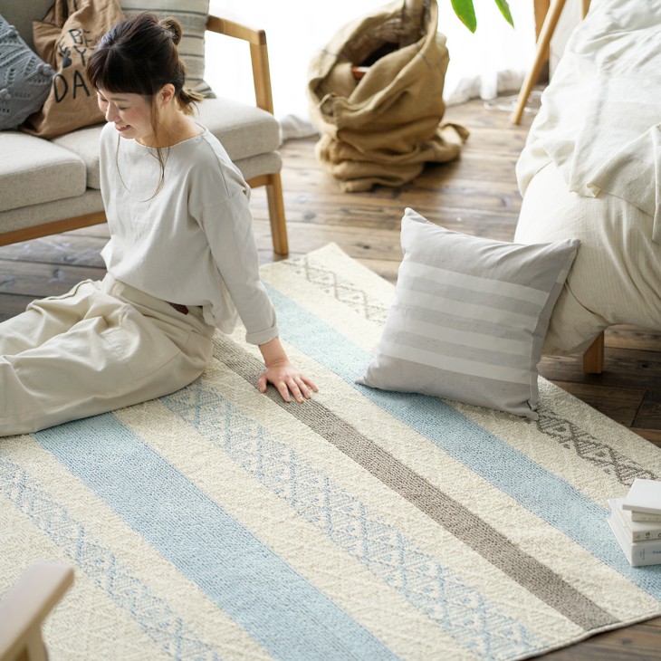 楽天市場】ラグ 洗える レーヨン・綿混 カプリス 【累計販売数1.5万枚