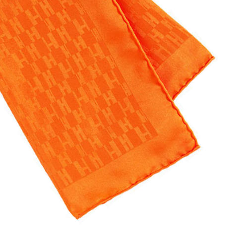 楽天市場】HERMES エルメス ポケットチーフ ジャガードH柄シルク