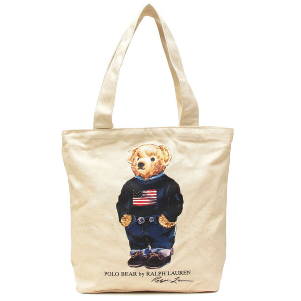 楽天市場】ポロラルフローレン トートバッグ ベージュ レディース POLO